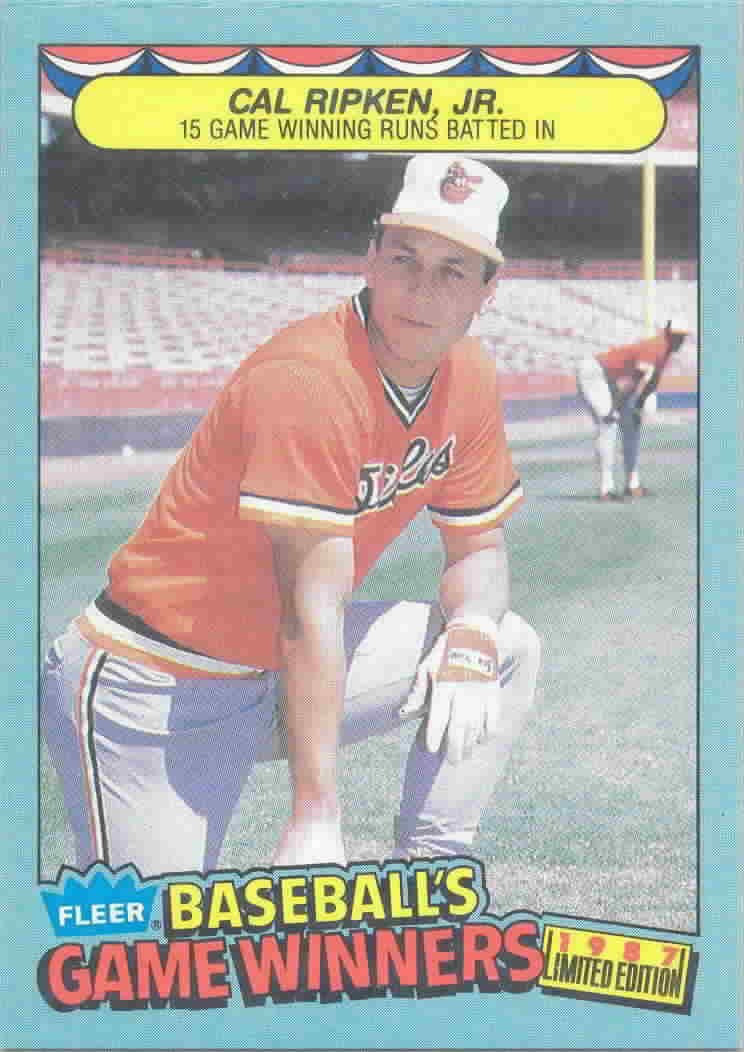1987 Fleer Game Winners Baseball Cards